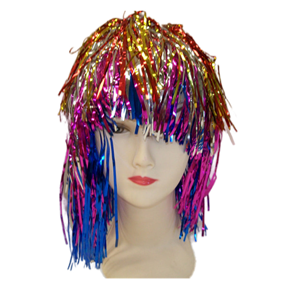 Party tinsel wig-assorted colour - Green V922-AWD-C1234-TINWIG2-GREEN