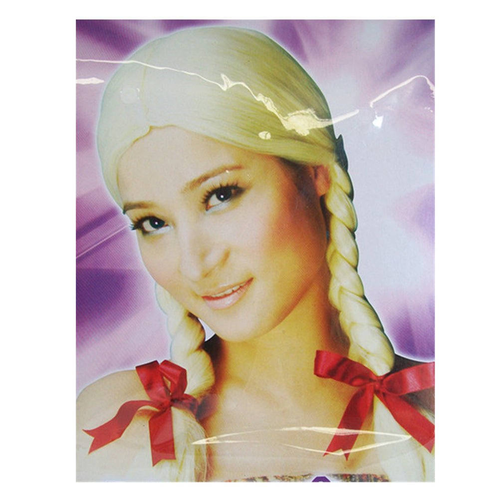 Schoolgirl plaited blonde wig V922-AWD-C1424-WIG1454