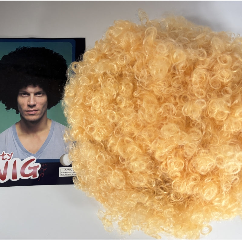 Large gold Afro wig V922-AWD-C1621-WIG446G