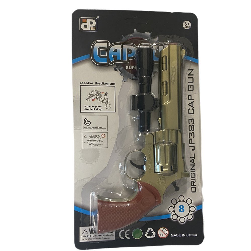 8 shots toy cap gun with 144 free caps - Gold V922-AWD-CAPGUNL-A0202