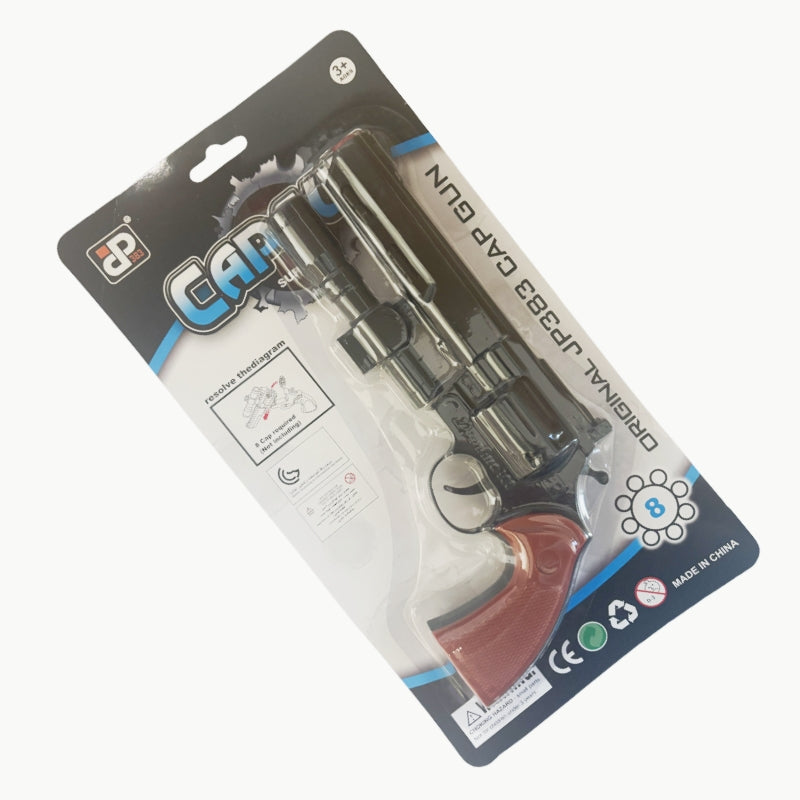 8 shots toy cap gun with 144 free caps Large JP383 Black V922-AWD-CAPGUNL-A0204