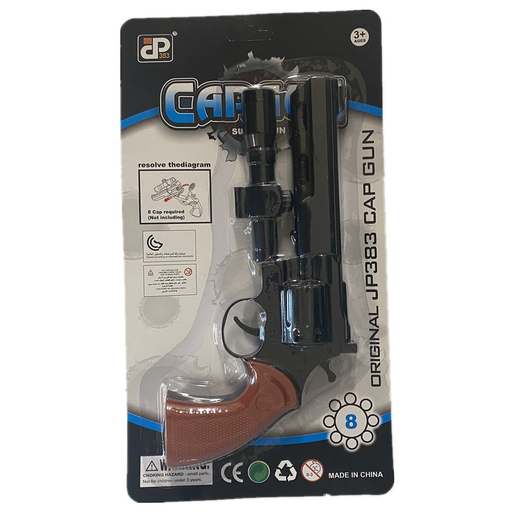 8 shots toy cap gun with 144 free caps Large JP383 Black V922-AWD-CAPGUNL-A0204