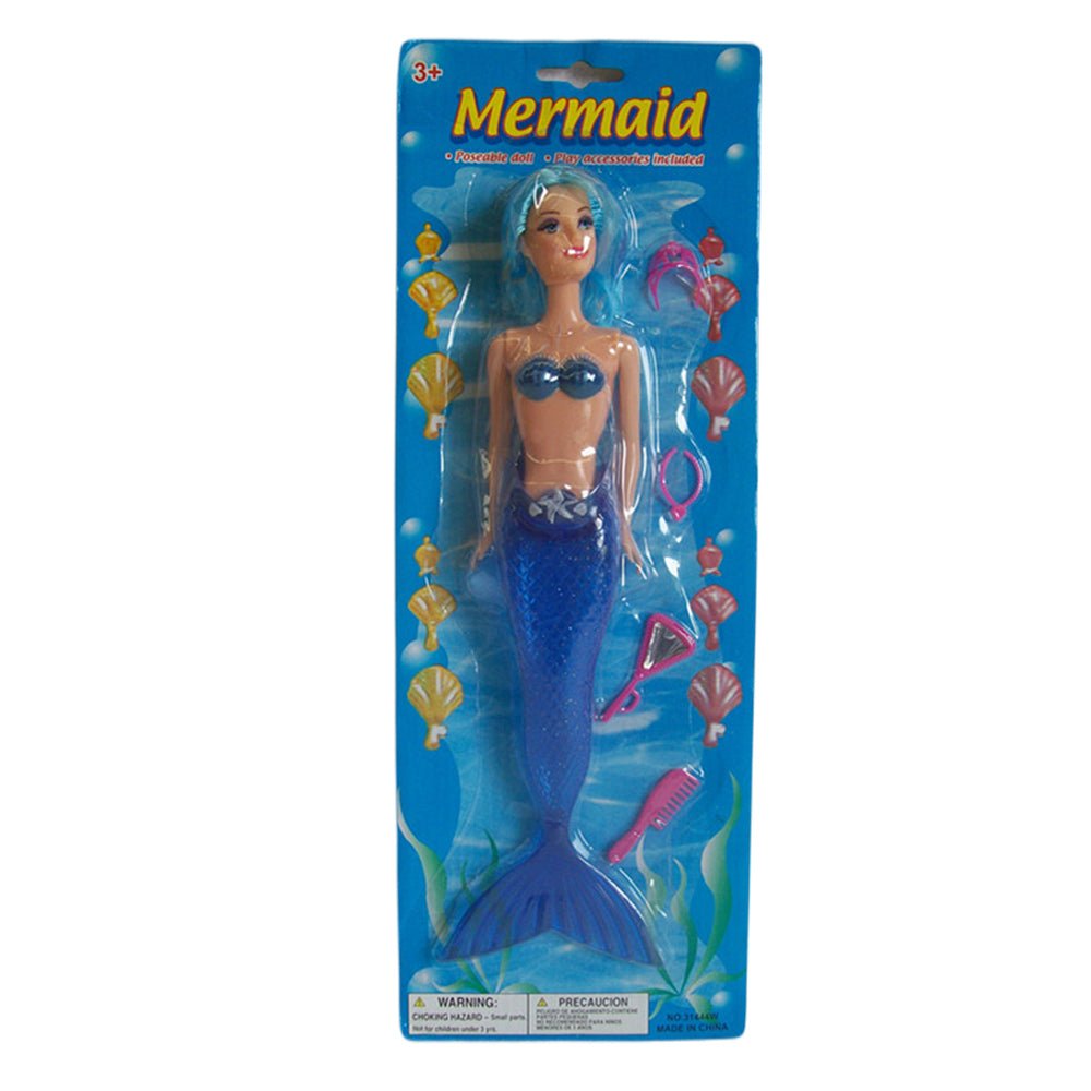 2x Mermaid doll on card - Pink V922-AWD-D0101-MERDOLC-PINK