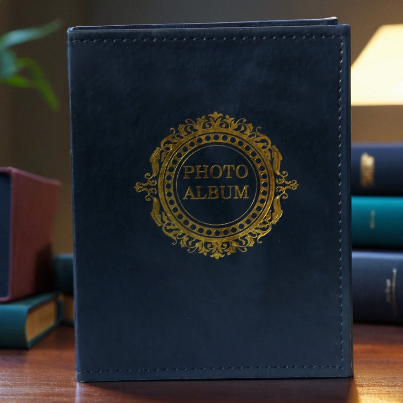 Classic photo album 200 Pcs 4x6 photos Red and Black - Black V922-AWD-D0522-PHOALB200BL
