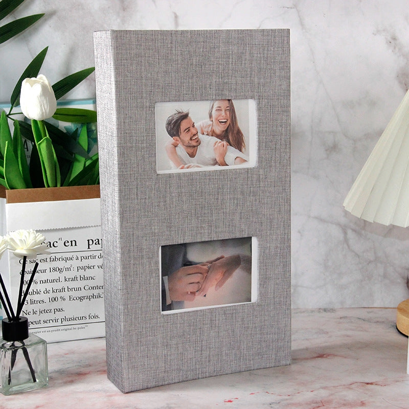 Photo album with luxurious cover Assorted colours Large 300 PCs 6 Inch - Black V922-AWD-D0531-PHOALM300-BL
