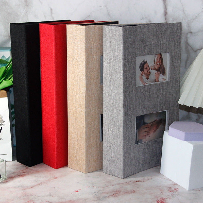 Photo album with luxurious cover Assorted colours Large 300 PCs 6 Inch - Red V922-AWD-D0531-PHOALM300-R