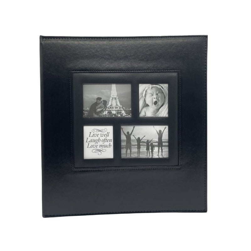 Extra Large 600-Pocket Leather Photo Album - Silver V922-AWD-D0532-PHOALB600-SL