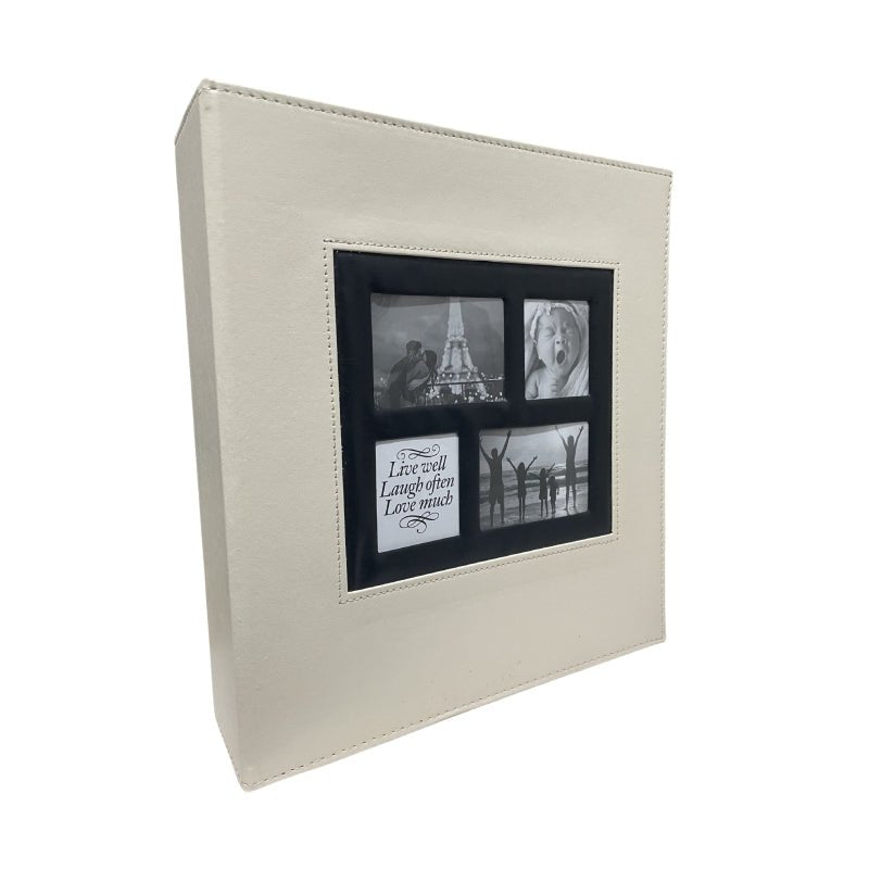 Extra Large 600-Pocket Leather Photo Album - Silver V922-AWD-D0532-PHOALB600-SL