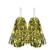 4 Sets/8pcs Metallic Team Girls' Cheerleading Dance Party Dress Pom Poms Pompoms - Silver V922-AWD-D1001-POMPOM-S