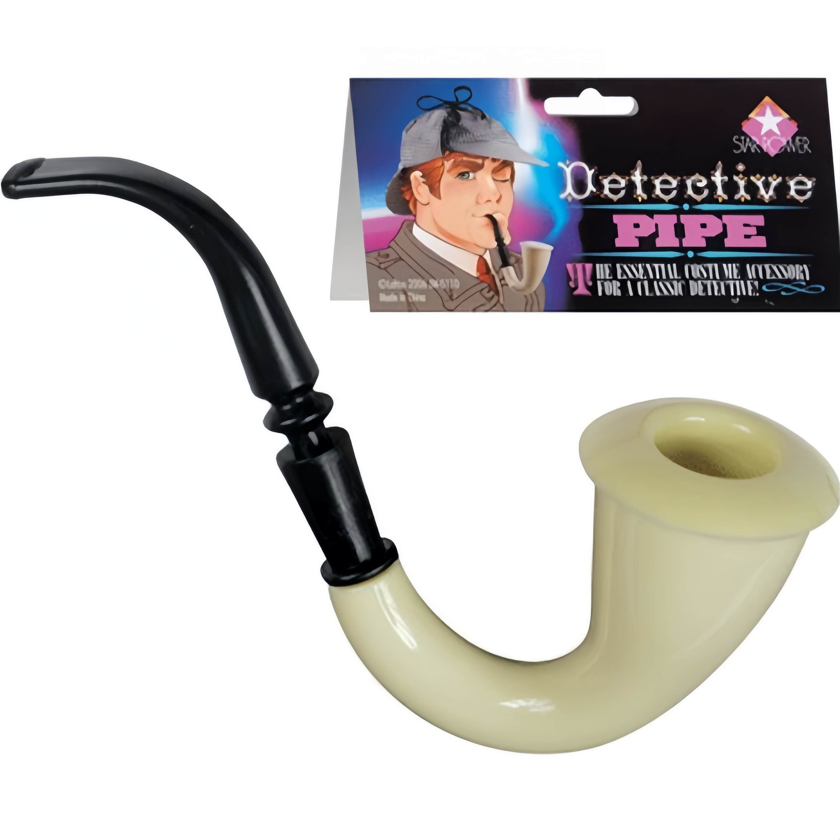 2x DETECTIVE PIPES Sailor Captain Fancy Dress Costume Fancy Dress Sherlock Holmes V922-AWD-D1002-DETPIP