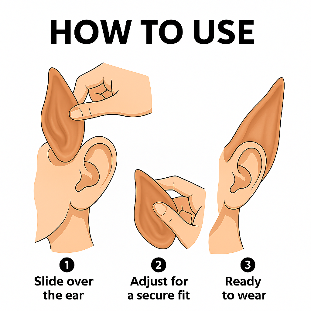 Pointy Elf Ears - Soft Latex Cosplay Costume Accessory for Adults & Kids V922-AWD-D1103-ELFEAR
