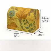 2-Pack Decorative Floral Storage Boxes - Autumn Leaf Pattern, Handmade-Style Paper Gift & Trinket Boxes V922-AWD-D1104-BOXCHE