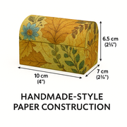 2-Pack Decorative Floral Storage Boxes - Autumn Leaf Pattern, Handmade-Style Paper Gift & Trinket Boxes V922-AWD-D1104-BOXCHE