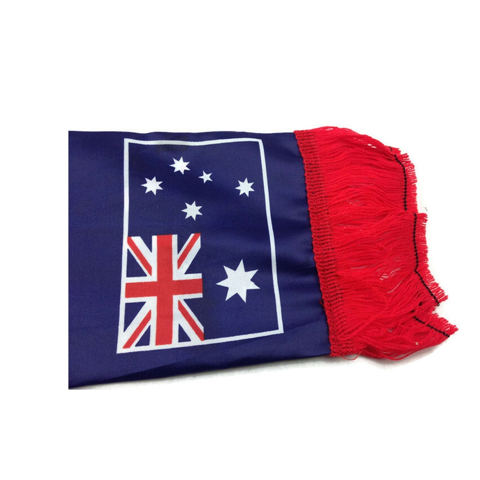 100% POLYESTER Australian National Flag SCARF Australia Day Costume Party Fringe Souvenir V922-AWD-D1112-SCRAUS