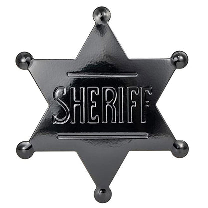 METAL SHERIFF BADGE ASSORTED COLOURS - Ancient Bronze V922-AWD-D1133-SHEBADM-AB