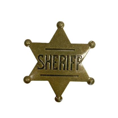 METAL SHERIFF BADGE ASSORTED COLOURS - Ancient Bronze V922-AWD-D1133-SHEBADM-AB