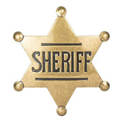 METAL SHERIFF BADGE ASSORTED COLOURS - Ancient Bronze V922-AWD-D1133-SHEBADM-AB