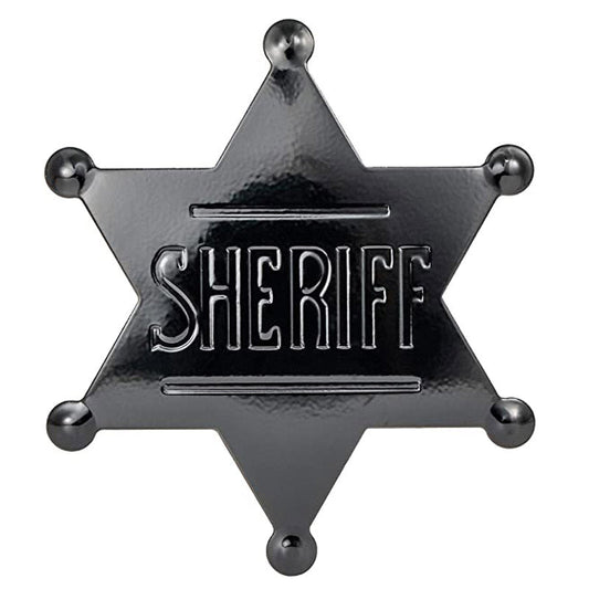 METAL SHERIFF BADGE ASSORTED COLOURS - Bronze V922-AWD-D1133-SHEBADM-BR