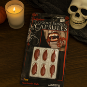 Vampire Liquid Blood Capsules - Halloween Costume FX, Water Washable, 6-Pack V922-AWD-D1311-BLOCAP