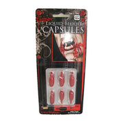 Vampire Liquid Blood Capsules - Halloween Costume FX, Water Washable, 6-Pack V922-AWD-D1311-BLOCAP
