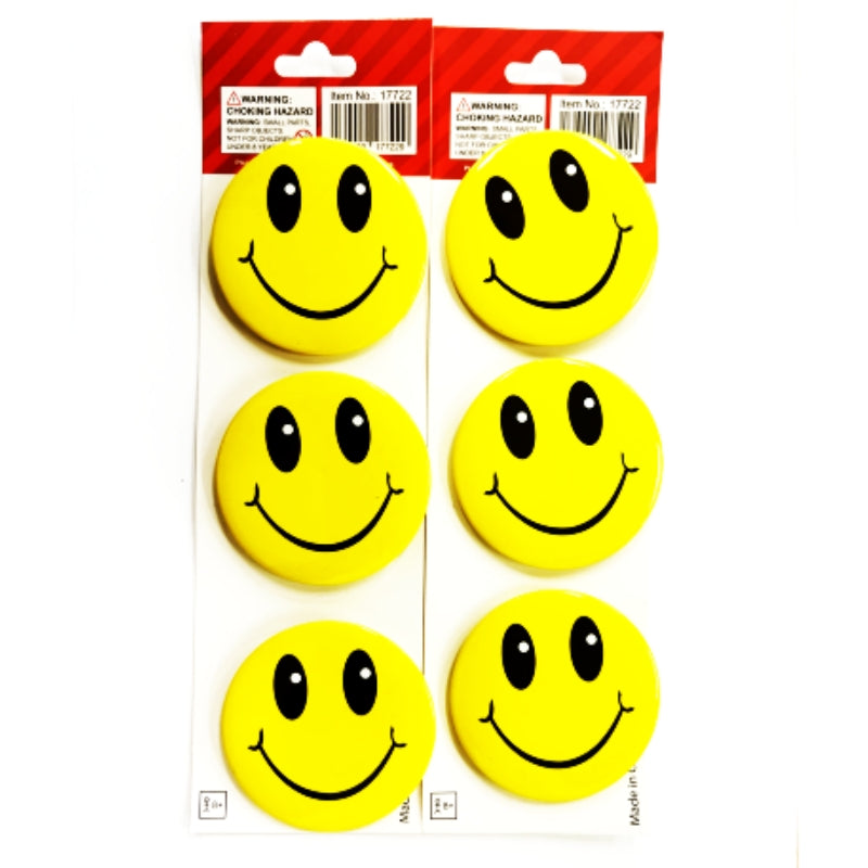 Smiley face badges - Small 3cm V922-AWD-D1311-SMIPINS