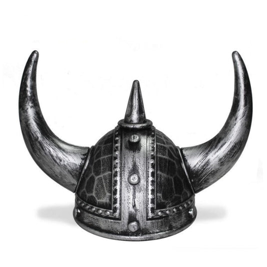 Viking Helmet Medieval Viking Horned Hat Warrior Costume Hat Cosplay-Silver Black V922-AWD-D1332-HATVIKB