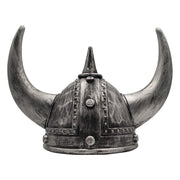 Viking Helmet Medieval Viking Horned Hat Warrior Costume Hat Cosplay-Silver Black V922-AWD-D1332-HATVIKB