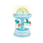 Blue Music Box Musical Carousel Horse LED Carousel Toy Child Birthday Xmas Gift V922-AWD-E0101-MUSCARB