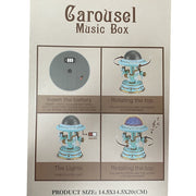 Blue Music Box Musical Carousel Horse LED Carousel Toy Child Birthday Xmas Gift V922-AWD-E0101-MUSCARB