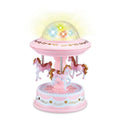 Pink Music Box Musical Carousel Horse LED Carousel Toy Child Birthday Xmas Gift V922-AWD-E0101-MUSCARP
