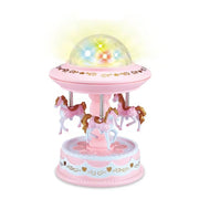Pink Music Box Musical Carousel Horse LED Carousel Toy Child Birthday Xmas Gift V922-AWD-E0101-MUSCARP