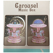 Pink Music Box Musical Carousel Horse LED Carousel Toy Child Birthday Xmas Gift V922-AWD-E0101-MUSCARP
