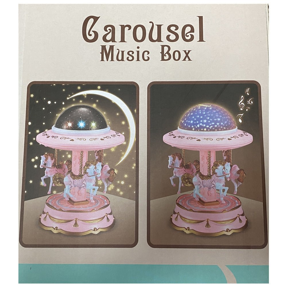 Pink Music Box Musical Carousel Horse LED Carousel Toy Child Birthday Xmas Gift V922-AWD-E0101-MUSCARP