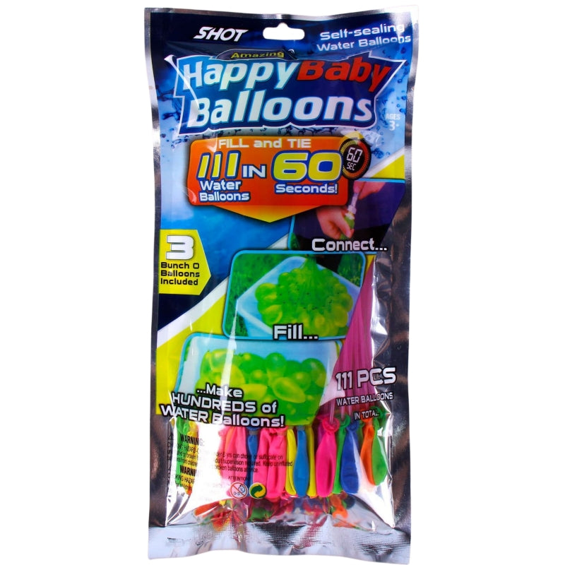 6 x Bunches Of water Balloons total 111 pack Rapid-Filling Self-Sealing Water Balloons V922-AWD-E0112-WATBLA