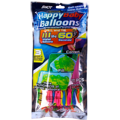6 x Bunches Of water Balloons total 111 pack Rapid-Filling Self-Sealing Water Balloons V922-AWD-E0112-WATBLA