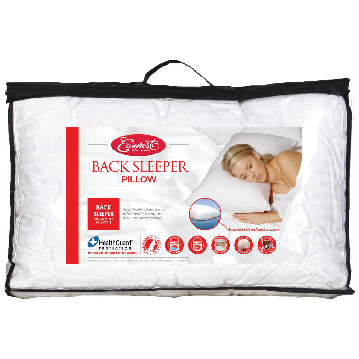 Easy Rest Fibre Ball Fill Back Sleeper Pillows Machine Washable V922-AWD-E0131-ERPBFP
