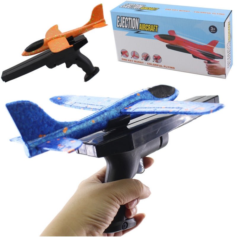 2x Ejection Foam Plane Toy Outdoor Sport with Light Safe for Children Birthday Gift V922-AWD-E0404-EJCPLA