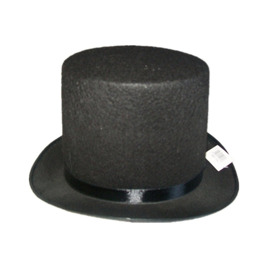 Classic Black Felt Top Hat - Vintage Elegance for Formal Wear or Costume V922-AWD-E0513-HATTOPF