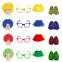 School house carnival colour celebrates kit Wig Glasses Tutus and Pom Poms - Blue V922-AWD-E1211-HOUCOLB
