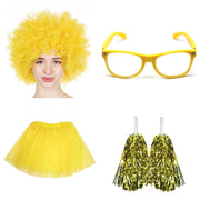 School house carnival colour celebrates kit Wig Glasses Tutus and Pom Poms - Yellow V922-AWD-E1211-HOUCOLY