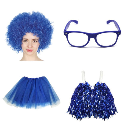 School house carnival colour celebrates kit Wig Glasses Tutus and Pom Poms - Yellow V922-AWD-E1211-HOUCOLY