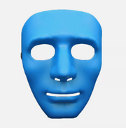 2x Robot Plain Mask Purge Style Halloween Scary Ghost Blank Mask Unisex - 2x Blue V922-AWD-F0161-MASBLA-BLUE