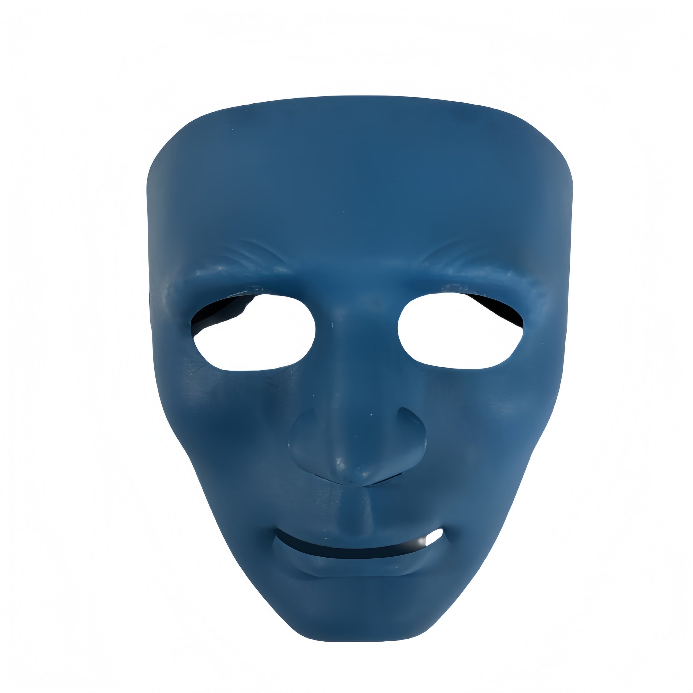 2x Robot Plain Mask Purge Style Halloween Scary Ghost Blank Mask Unisex - 1xBlue +1xWhite V922-AWD-F0161-MASBLA-B+W