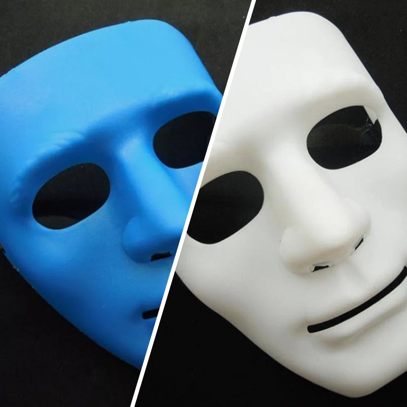 2x Robot Plain Mask Purge Style Halloween Scary Ghost Blank Mask Unisex - 2x White V922-AWD-F0161-MASBLA-WHITE