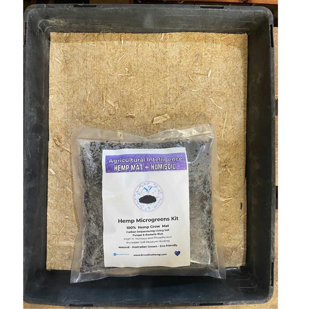 AGRICULTURAL INTELLIGENCE Hemp Micro Greens Mats + Humisoil | STARTER PACK V925-AI-MICROGREEN-STARTER