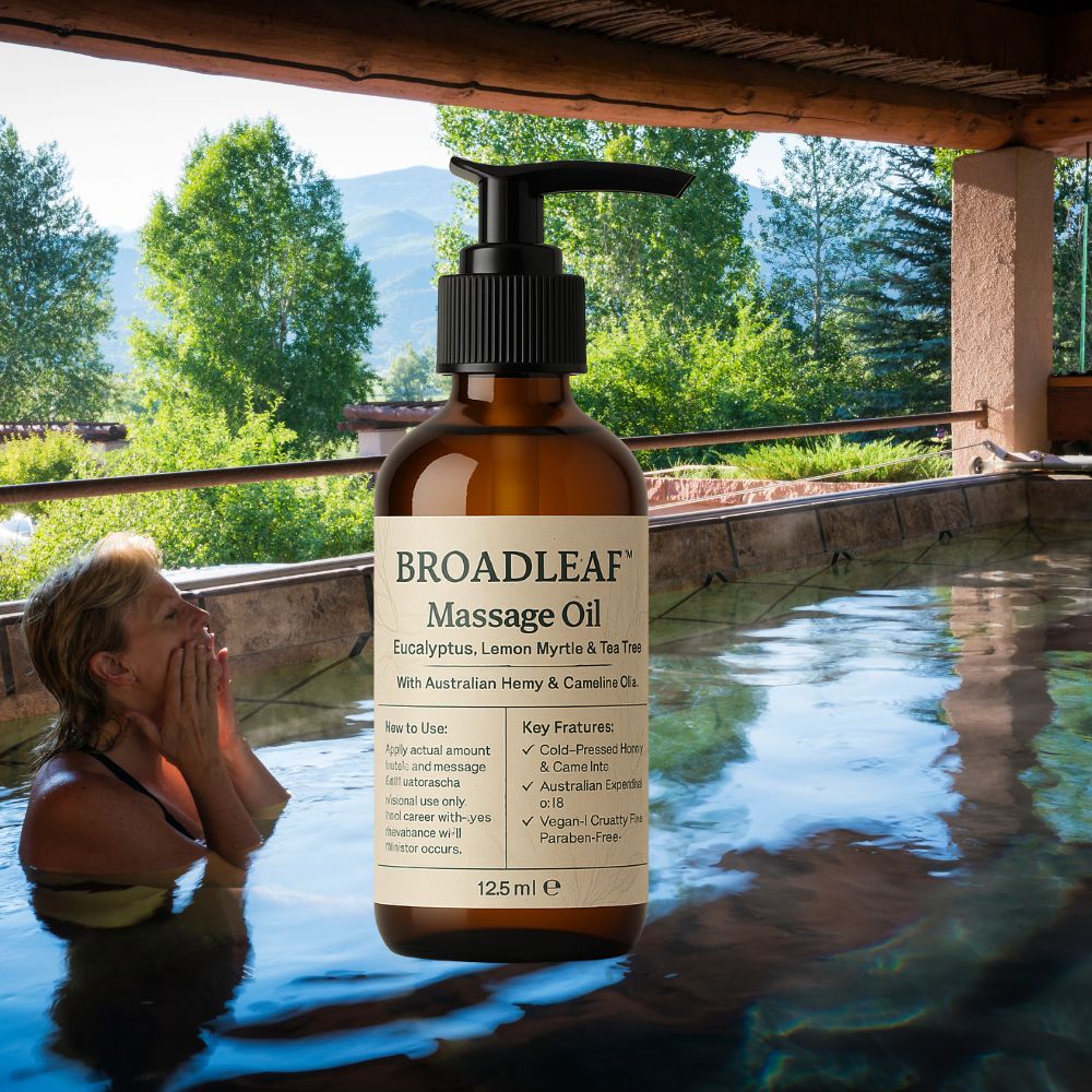 Premium Broadleaf Hemp & Camelina Massage Oil with Australian Essentials V925-BLH-MASSAGEOIL-125ML