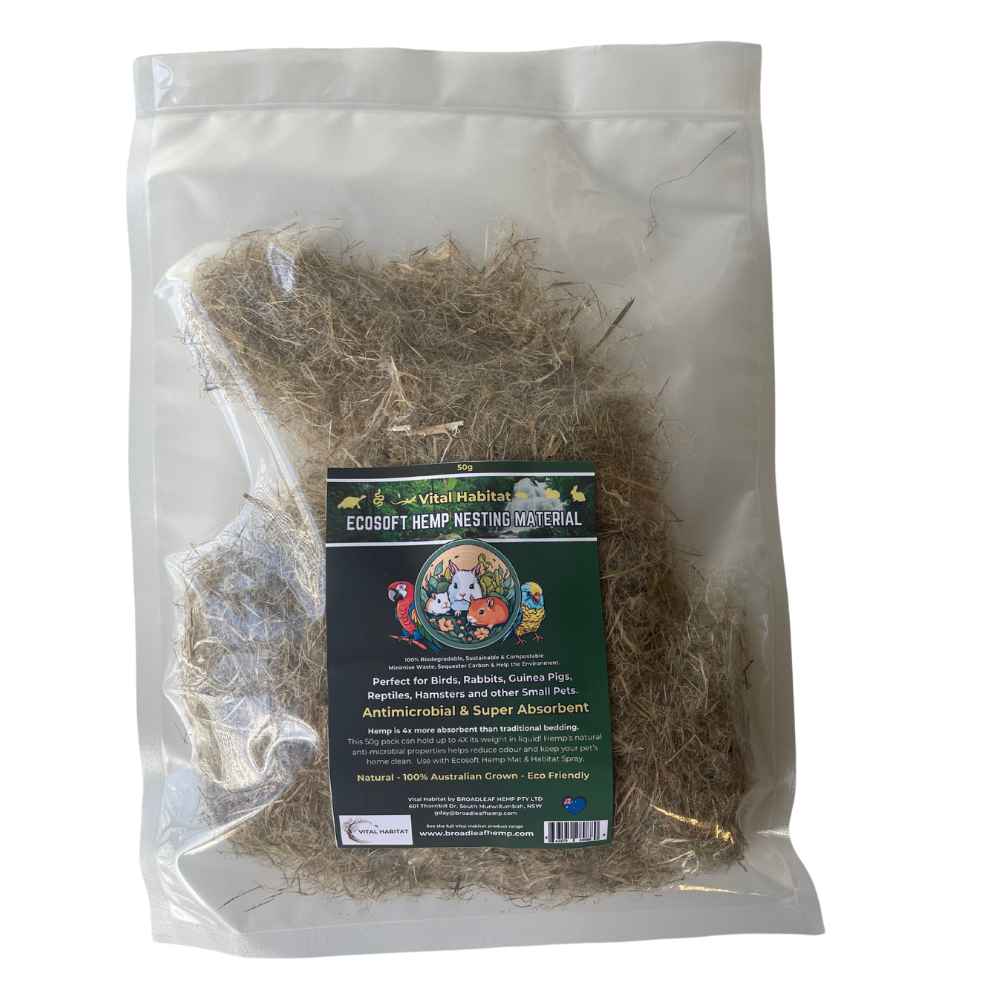 Hemp Absorbent Nest Material | 50g | 2 Pack + Free Shipping V925-HN1