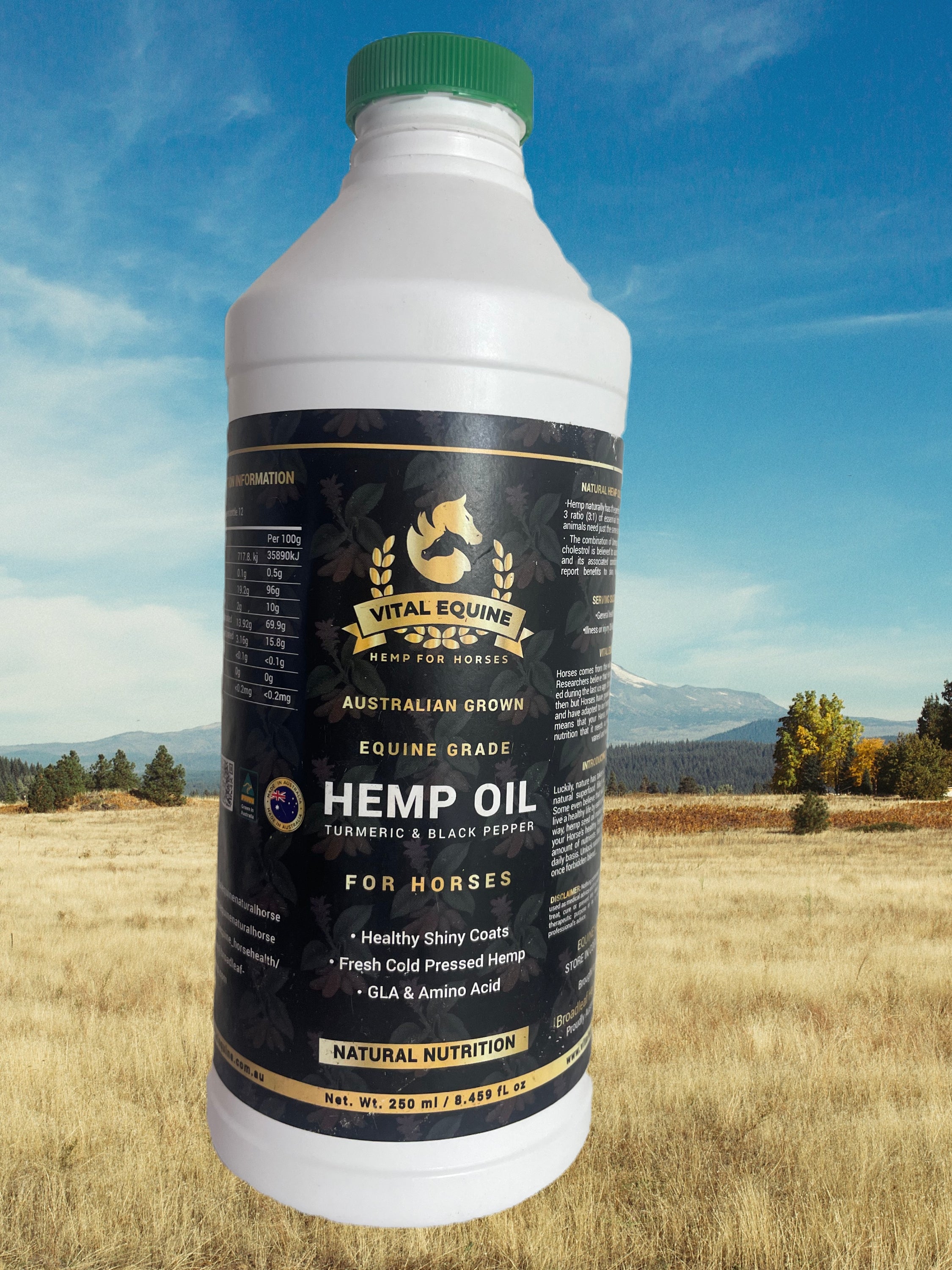 Vital Equine | Hemp & Turmeric Oil For Horses - 1 litre V925-VEO-T-1L