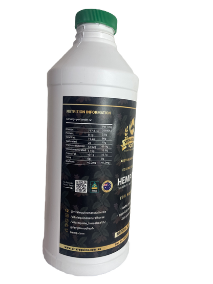 Vital Equine | Hemp & Turmeric Oil For Horses - 1 litre V925-VEO-T-1L