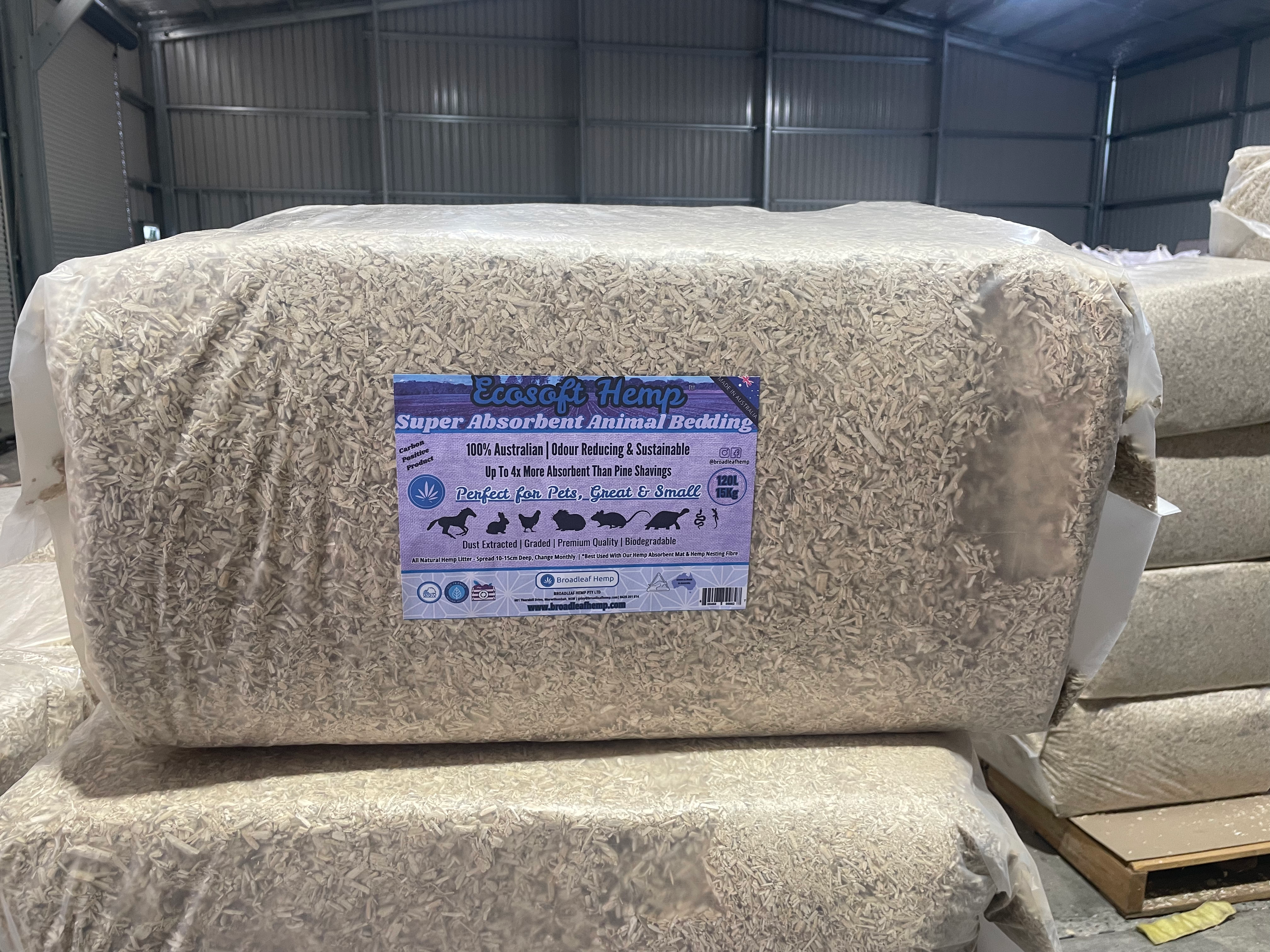 Hemp Animal Bedding For Chickens & Small Animals 15kg Bale | Vital Habitat V925-VH-ECOSOFT-BED-15KG